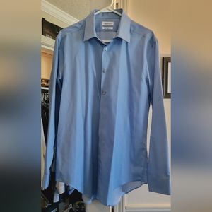 Calvin Klein Steel+ slimfit herringbone dress shirt
